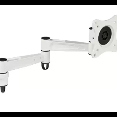 suporte articulado branco para monitor ou TV com braços ajustáveis