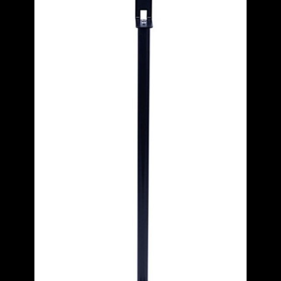 Suporte vertical preto com base quadrada arredondada