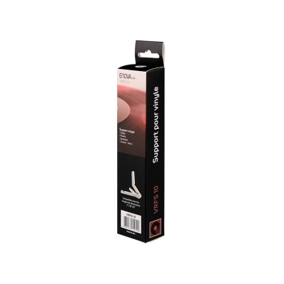 Embalagem preta de suporte para vinil ENOVA AVFS-10 com texto e imagem do produto