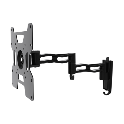 Suporte articulado preto para monitor ou TV com braço extensível