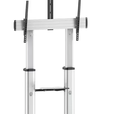 Suporte móvel metálico e plástico para TV ou monitor com rodízios