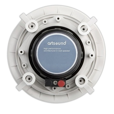 Coluna de som embutida artsound azul e branca