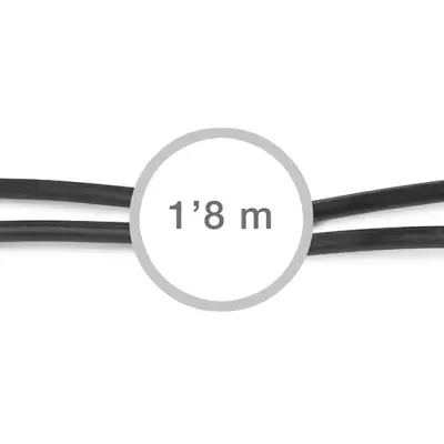 Cabo adaptador de áudio RCA vermelho e branco com 1,8 m