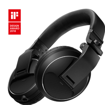 Auscultadores pretos com design robusto e premio iF DESIGN AWARD 2018