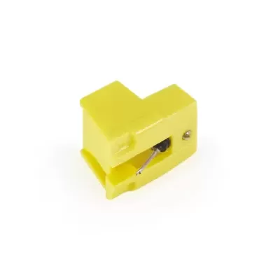 Agulha para gira-discos amarela com ponta metálica