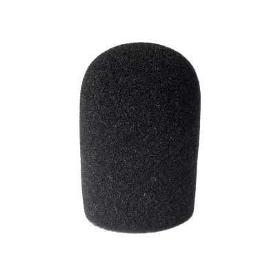 Espuma protetora preta para microfone, textura porosa
