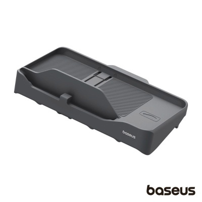 Suporte organizador preto da baseus com várias divisórias e textura