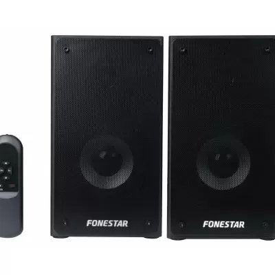 Conjunto de colunas pretas FONESTAR com controlo remoto preto