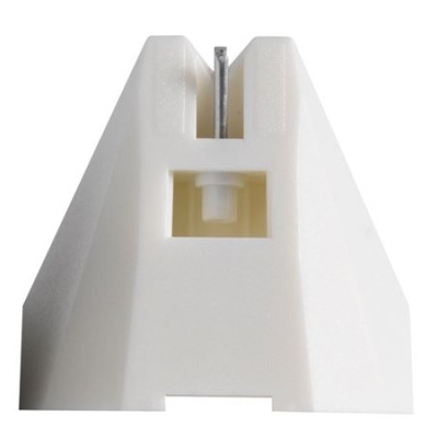 Afiador de facas triangular branco com lâmina de metal