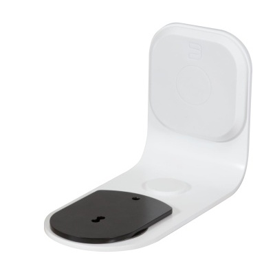 Suporte de carregamento branco e preto em fundo branco