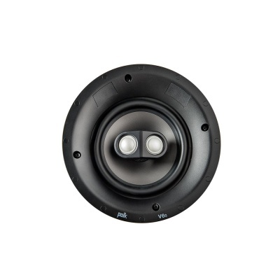 coluna de som embutida preta redonda Polk V60s