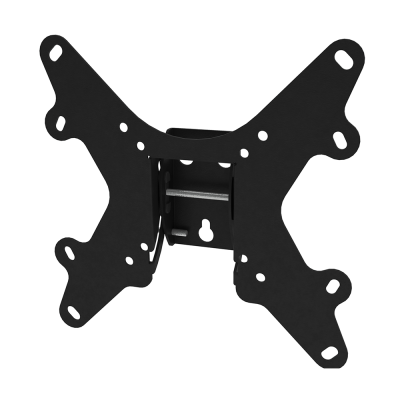 Suporte de parede preto para ecrã em metal com vários orifícios