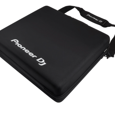 Mala preta Pioneer DJ com alça e fecho de correr