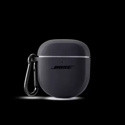 Estojo protetor preto para auriculares Bose com mosquetão