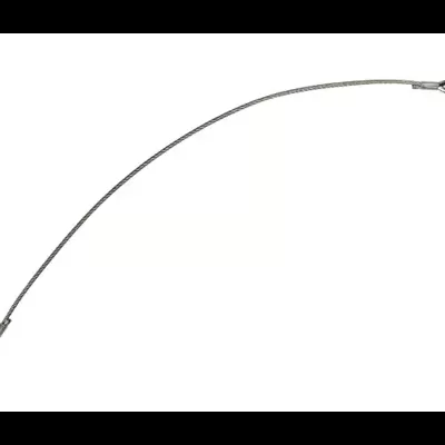 Cabo flexível metálico com olhais em fundo branco