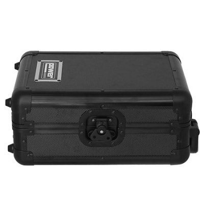 Mala preta rígida com etiqueta POWER