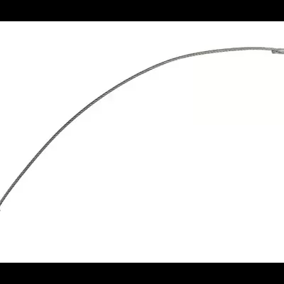 Cabo metálico curvado com extremidades em laço