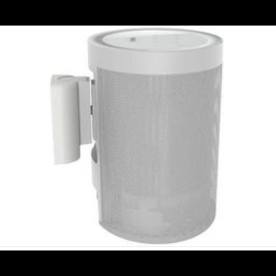 Coluna portátil branca metálica cilíndrica com suporte