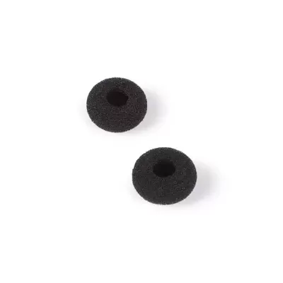 Dois protetores de espuma pretos para auscultadores