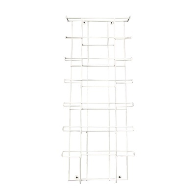 Estrutura metálica branca tipo grelha para organização