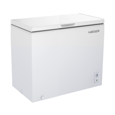 Congelador horizontal branco da marca HÆGER com tampa superior