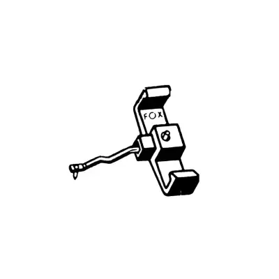 Acessório de suporte para dispositivo móvel com texto FOX em preto e branco