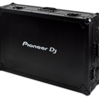 Estojo rígido preto para equipamento DJ com logotipo Pioneer DJ