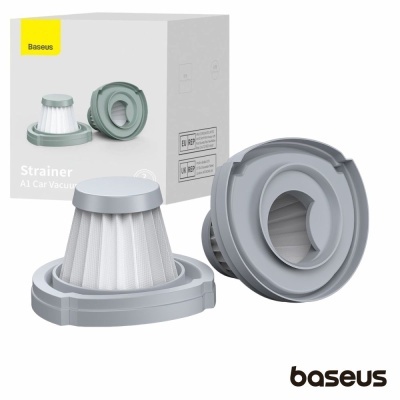 Filtro de substituição para aspirador de carro Baseus cinza e branco com embalagem
