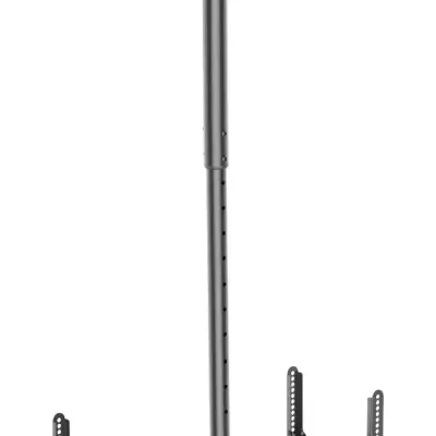 Suporte de teto para TV em metal preto com haste ajustável