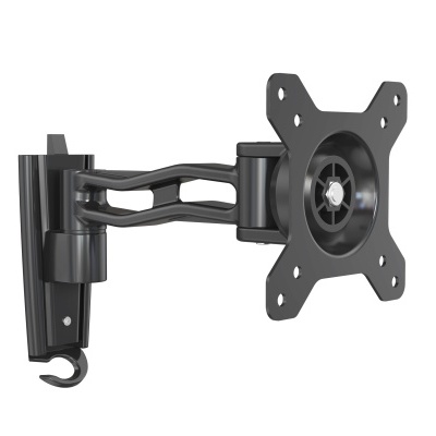 Suporte de parede articulado preto para monitor ou TV pequeno