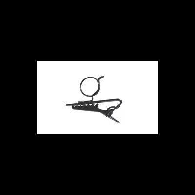 Clipe de cabelo preto de metal com mola