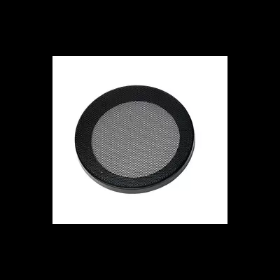 Colher de cozinha preta com parte superior circular perfurada