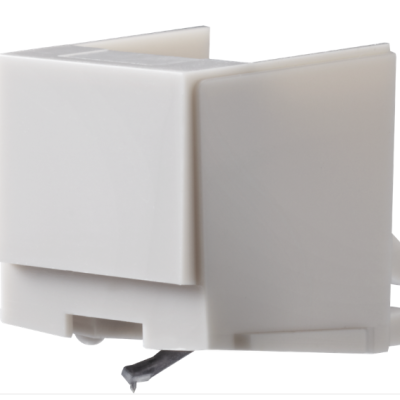 Cartucho de agulha para gira-discos branco em fundo branco