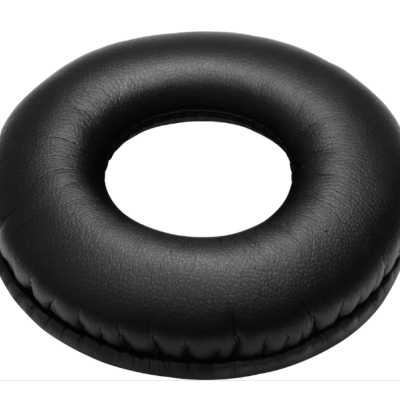 Almofada preta de substituição para auscultadores, circular com orifício central