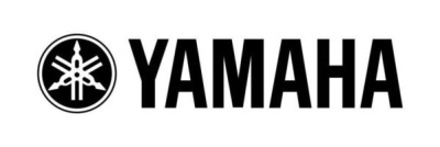 Logótipo preto da Yamaha com símbolo circular e texto
