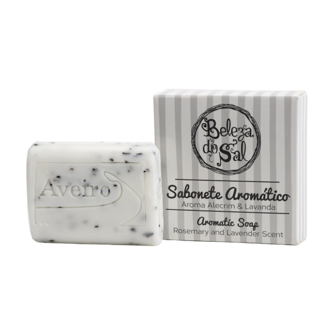 Beleza do Sal - Sabonete Aromático com Algas Fucus Sabonete aromático e embalagem com texto Beleza do Sal