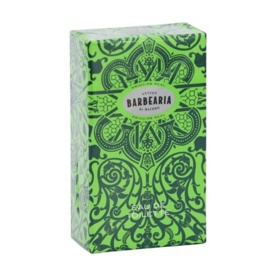 Embalagem verde decorativa de Eau de Toilette da Antiga Barbearia