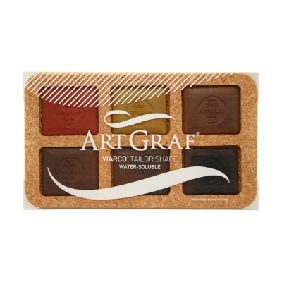 Conjunto de barras de pastel ArtGraf VIARCO em embalagem de cortiça.