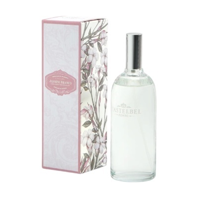Perfume Jasmin Branco da Castelbel Porto com caixa decorativa branca e rosa com flores
