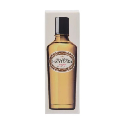 Frasco de vidro âmbar com tampa preta de Eau de Cologne FAVA TONKA