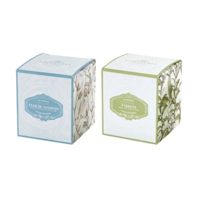 Caixas de velas aromáticas Flor de Algodão e Verbena Castbel