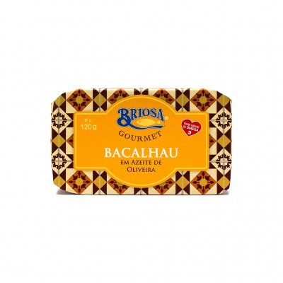 Lata de bacalhau em azeite de Oliveira Briosa Gourmet