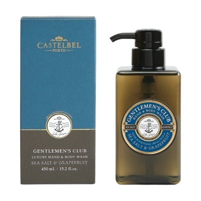 Dispenser e caixa do Gentlemens Club Luxury Hand & Body Wash Sea Salt & Grapefruit