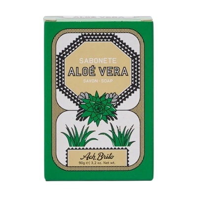 Caixa de sabonete Aloe Vera da Ach. Brito verde e branca