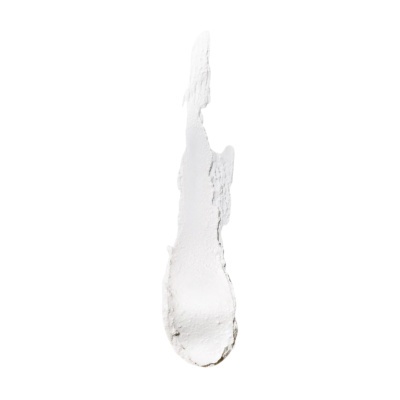 Pincelada de tinta ou creme branco com textura cremosa