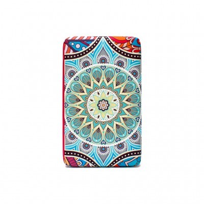 Carteira ou estojo com padrão mandala colorido