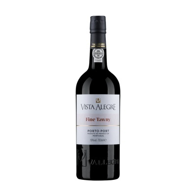 Garrafas de vinho do Porto Vista Alegre Fine Tawny com rótulos e selo prateado