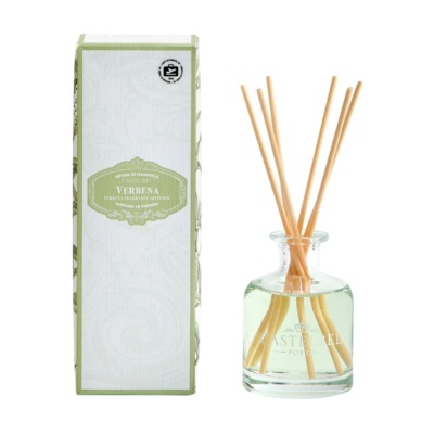 Difusor de fragrância Verbena com frasco de vidro e varetas de madeira