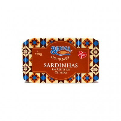 Lata de sardinhas em azeite de Oliveira da marca Briosa Gourmet