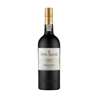 Garrafa preta de vinho do Porto Tawny com rótulo branco e cápsula dourada